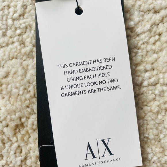 Women's Armani Exchange NYC Multicoloured Diamante Logo T-Shirt Size S - Picture 5 of 8